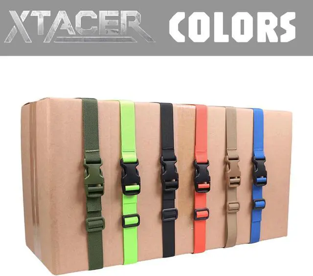 Alt view image 3 of 7 - XTACER Backpack Accessory Strap Luggage Straps Cover Strap Sleeping Bag Strap with Buckle Blue- Release Buckle Straps (Blue- Release Buckle Straps (4-Pack))