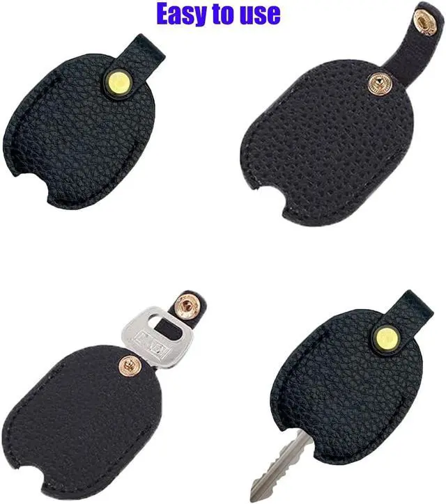Alt view image 3 of 7 - Key Sleeves for Broken Car Keys | Rustic Key Protector with Metal Rings