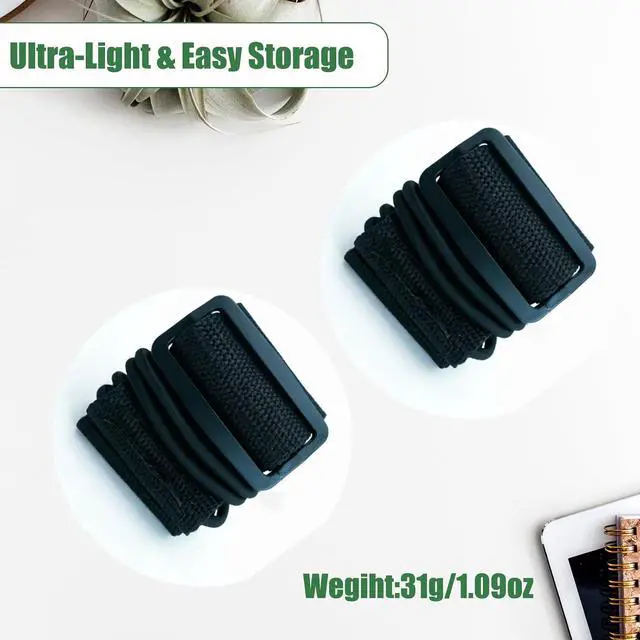 Alt view image 5 of 6 - Luggage Connector Straps for Suitcases Adjustable Luggage Straps Black 2pc | Multi-Use Strong Adjustable Durable Quick-Release Suitcase Strap Anti-Slip Lightweight Travel Essentials