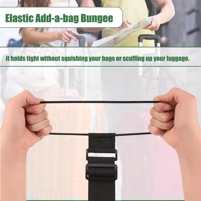 Alt view image 4 of 6 - Luggage Connector Straps for Suitcases Adjustable Luggage Straps Black 2pc | Multi-Use Strong Adjustable Durable Quick-Release Suitcase Strap Anti-Slip Lightweight Travel Essentials
