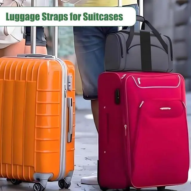 Alt view image 6 of 6 - Luggage Connector Straps for Suitcases Adjustable Luggage Straps Black 2pc | Multi-Use Strong Adjustable Durable Quick-Release Suitcase Strap Anti-Slip Lightweight Travel Essentials