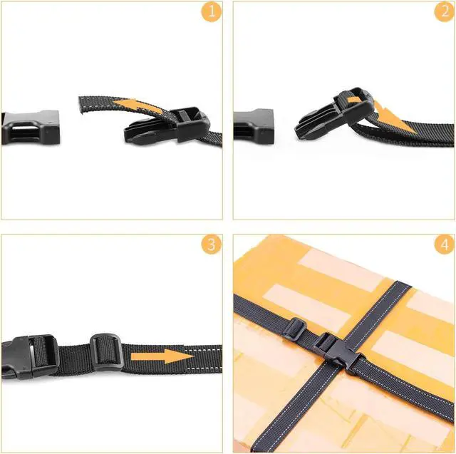 Alt view image 5 of 5 - MAGARROW 1" Backpack Strap Buckle Packing Straps Adjustable 1-Inch Belt Outdoor, Pack of 4