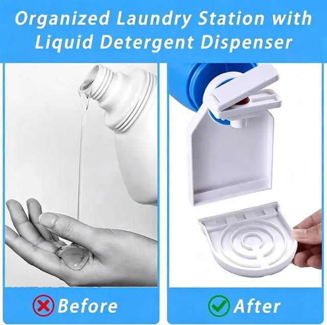 Alt view image 2 of 6 - 2pcs liquid detergent dispenser holder with detergent cup holder and drip tray is easy to clean and easy to organize and store in the room.