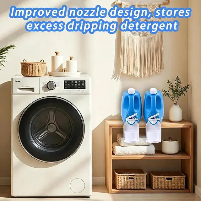 Alt view image 3 of 6 - 2pcs liquid detergent dispenser holder with detergent cup holder and drip tray is easy to clean and easy to organize and store in the room.