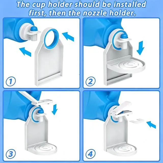 Alt view image 5 of 6 - 2pcs liquid detergent dispenser holder with detergent cup holder and drip tray is easy to clean and easy to organize and store in the room.