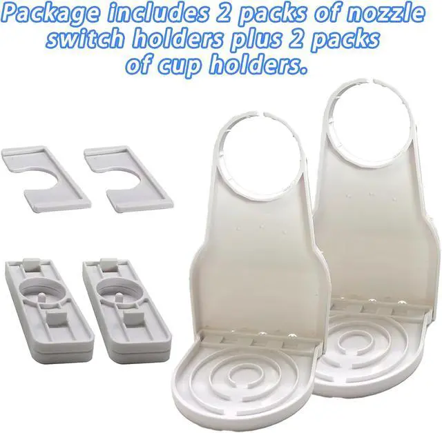Alt view image 6 of 6 - 2pcs liquid detergent dispenser holder with detergent cup holder and drip tray is easy to clean and easy to organize and store in the room.