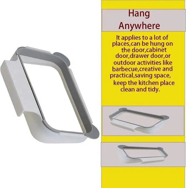 Alt view image 3 of 6 - NeilBee Stylish Cute Hanging Trash Bag Holder fits Kitchen cabinets Perfectly Drill-Free and Tool-Free for Fast Installation, Effectively Freeing up Kitchen Counter and Cabinet Space.