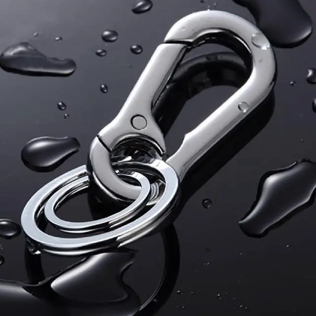 Alt view image 4 of 5 - 2 Pcs Keychain Clip Key Ring,Metal Carabiner Clips Keyring Keychains Chain Holder Organizer for Car and Keys Finder