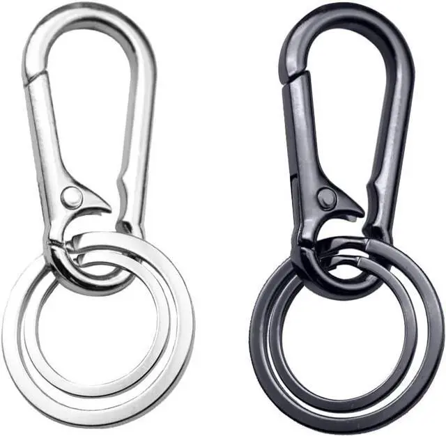 Main image of 2 Pcs Keychain Clip Key Ring,Metal Carabiner Clips Keyring Keychains Chain Holder Organizer for Car and Keys Finder
