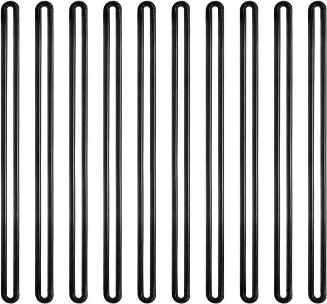 Main image of Mini Skater 5.5 Inch Plastic Travel Luggage Name Tag Loop Straps for Bag Tags ID Card Badge Holders, 10Pcs (Black)