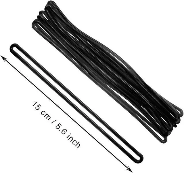 Alt view image 2 of 5 - Mini Skater 5.5 Inch Plastic Travel Luggage Name Tag Loop Straps for Bag Tags ID Card Badge Holders, 10Pcs (Black)