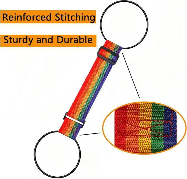 Alt view image 4 of 7 - Luggage Straps for Suitcases, Extended Adjustable Luggage Connector Straps, Portable Luggage Attachment Strap, Elastic Loop, Handbag Backpack Fixing Belt for Suitcase Handle (1 Colorful)