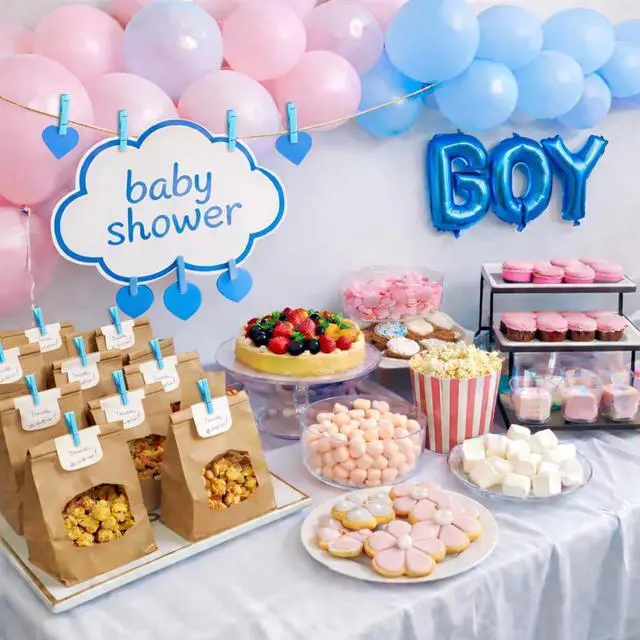Alt view image 4 of 7 - 60Pcs Mini Clothespins for Baby Shower Games Boy Blue Clothes Pins 1.4 Inch | Plastic Mini Clothes Pins Bulk for Dont Say Baby Game, DIY Crafts, Photo Display, Party Favors and Decorations
