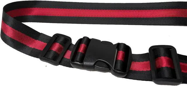 Alt view image 2 of 5 - MAGARROW 1.5" Utility Straps with Buckle Adjustable, 4-Pack (RED/Black, 9.5 feet Long)