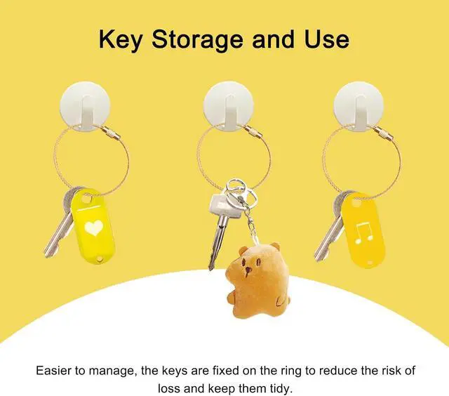 Alt view image 6 of 7 - Wire Keychain Cable Golden 1.5mm 6 Inch, Stainless Steel 7x7 Cable Key Ring,Cable Ring 12 PcsWeatherproof Design for Keys Tools Outdoor Gear