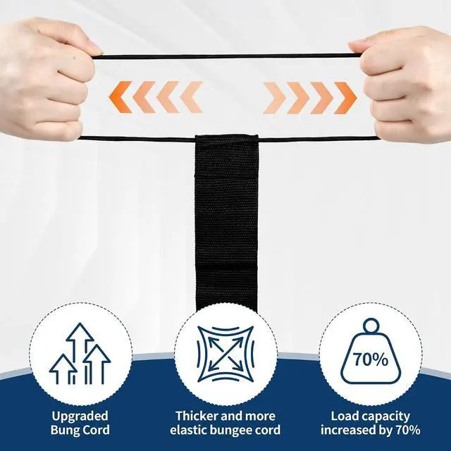 Alt view image 5 of 7 - 2Pcs Luggage Straps for Suitcases, Adjustable Luggage Connector Straps | Securely Carry Hand Luggage, Hands-Free Travel Essential (Black)