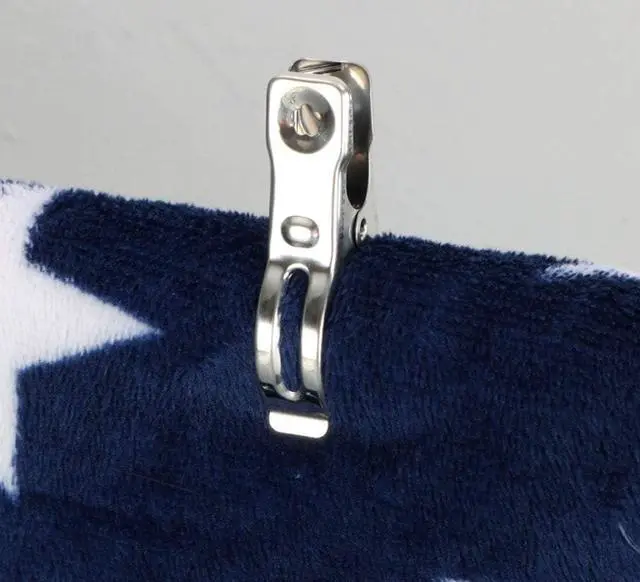 Alt view image 2 of 5 - Stainless Steel Clothes Pins 32 Pcs Metal Clothespins Heavy Clothes Clips | Row Cover Clips,Garden Clips,Greenhouse Clamps Beach Chair Towel Clips metal Chip Clips