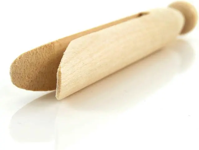 Alt view image 4 of 6 - HANGERWORLD Round Wooden Clothespins for Crafts and Laundry - 24 Pack, 4.3inch Long, Old Fashioned Traditional Heritage Dolly Clothes Pegs
