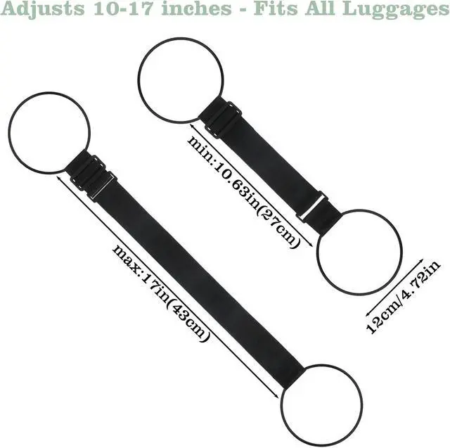 Alt view image 2 of 7 - 2 PCS Luggage Connector Straps, Add a Bag Luggage Straps | Adjustable Bungee Elastic Belt, to Connect Two Suitcases, for Travel Essentials, Secure Fastening, Bag Strap