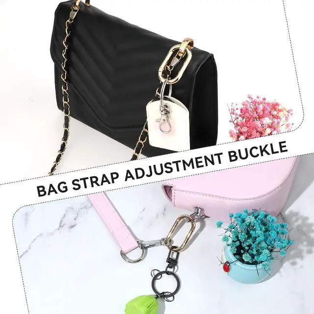 Alt view image 5 of 7 - 2 Pcs Spring O Ring Clip for Purse Strap Oval Snap Clip Gold Key Rings for Keychain Alloy Round Buckle Key Hook Purse Strap Extender Clip for Keys, Bag, Handbag, Crafts 1.93"×0.94"