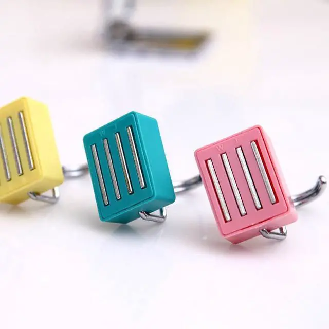 Alt view image 3 of 5 - DDJYP Pack of 5 Creative Super Strong Magnetic Hooks, Colorful Heavy Duty Powerful Magnetic Hooks