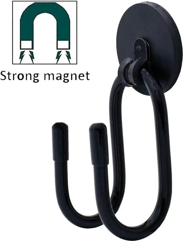 Alt view image 2 of 6 - Pmsanzay Adjustable Magnetic Hanger,Strong Magnetic Hook for Cowboy Hat, Hard hat,Headphone,Shoes,Toys,Umbrella,Extension Cords,Tools,Bags,Towels,Gloves,etc - No Scratches to The Surface - W Style