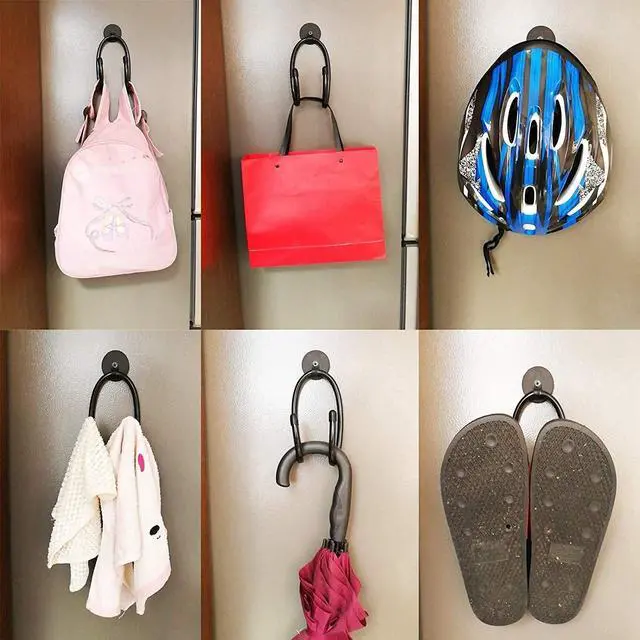 Alt view image 4 of 6 - Pmsanzay Adjustable Magnetic Hanger,Strong Magnetic Hook for Cowboy Hat, Hard hat,Headphone,Shoes,Toys,Umbrella,Extension Cords,Tools,Bags,Towels,Gloves,etc - No Scratches to The Surface - W Style