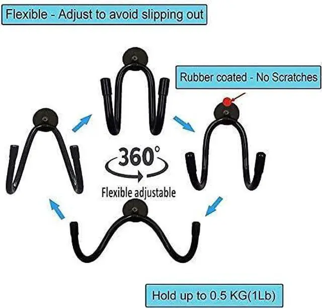 Alt view image 3 of 6 - Pmsanzay Adjustable Magnetic Hanger,Strong Magnetic Hook for Cowboy Hat, Hard hat,Headphone,Shoes,Toys,Umbrella,Extension Cords,Tools,Bags,Towels,Gloves,etc - No Scratches to The Surface - W Style