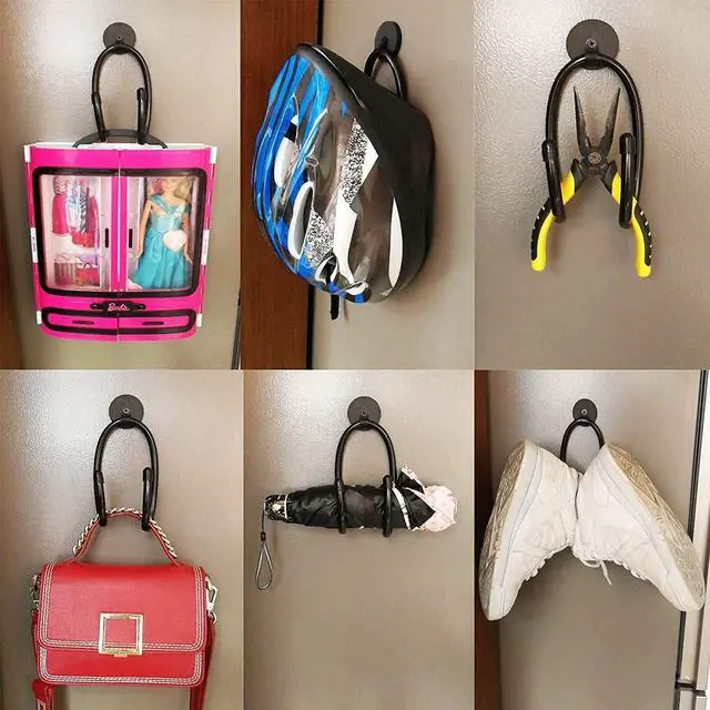 Alt view image 5 of 6 - Pmsanzay Adjustable Magnetic Hanger,Strong Magnetic Hook for Cowboy Hat, Hard hat,Headphone,Shoes,Toys,Umbrella,Extension Cords,Tools,Bags,Towels,Gloves,etc - No Scratches to The Surface - W Style