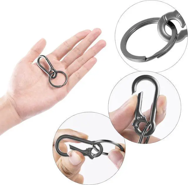 Alt view image 4 of 6 - Metal Keychains Keyring Clip Holder Organizer Key Chain Ring For Accessories Women Men, Home Car Keys