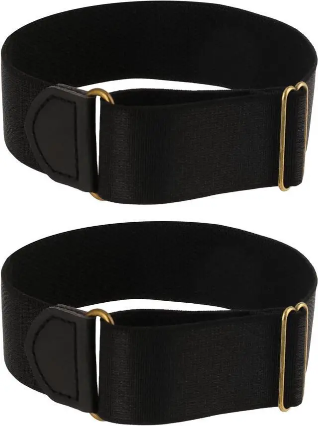 Main image of salbsever Elastic Black Arm Band Sleeve Garters Stretchy Adjustable Anti-Slip Shirt Long Sleeve Holders Armband for Men
