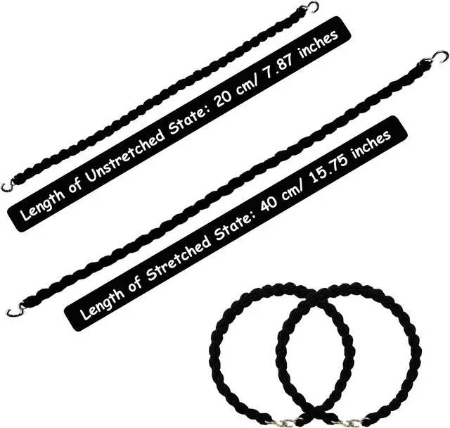Alt view image 2 of 7 - Winorda Elastic Boot Bands Military Boot Straps Blousing Garters with Metal Hooks for Navy Army Air Force