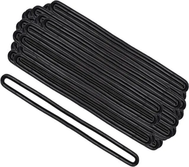 Main image of Mini Skater 6.7 inch/17cm Premium Plastic Luggage Tag Loop Travel Bag Identification Tag PVC Name ID Card Worm Loop Strap for Luggage Bag ID Tag (Black,50Pcs)