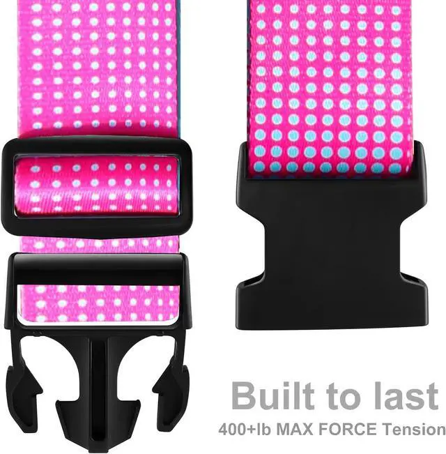 Alt view image 2 of 7 - Luggage Straps for Suitcases TSA Approved Easy Pack Organized Suitcase Strap, Luggage Strap, Luggage Belt Strap, Bag Straps for Luggage. Buckle Straps Travel Accessories (Gradient Dot)