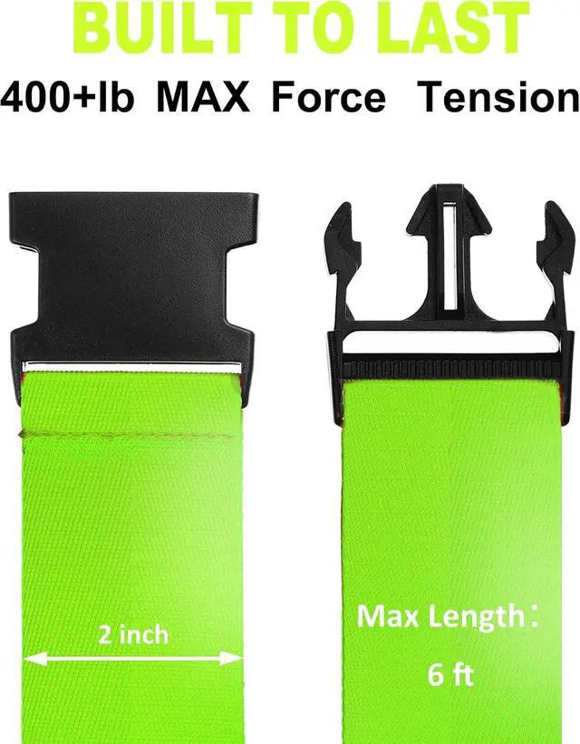 Alt view image 2 of 7 - Luggage Straps for Suitcases TSA Approved Travel Belt 4 Pack by Chelmon (Green)