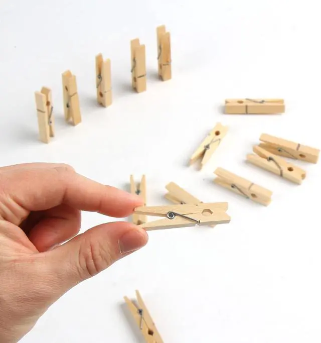 Alt view image 4 of 7 - KIMOBER 1.77Inch Wooden Clothespins,Sturdy Natural Wooden Craft Peg Pins Clips for Photos Pictures Paper Crafts,100pcs
