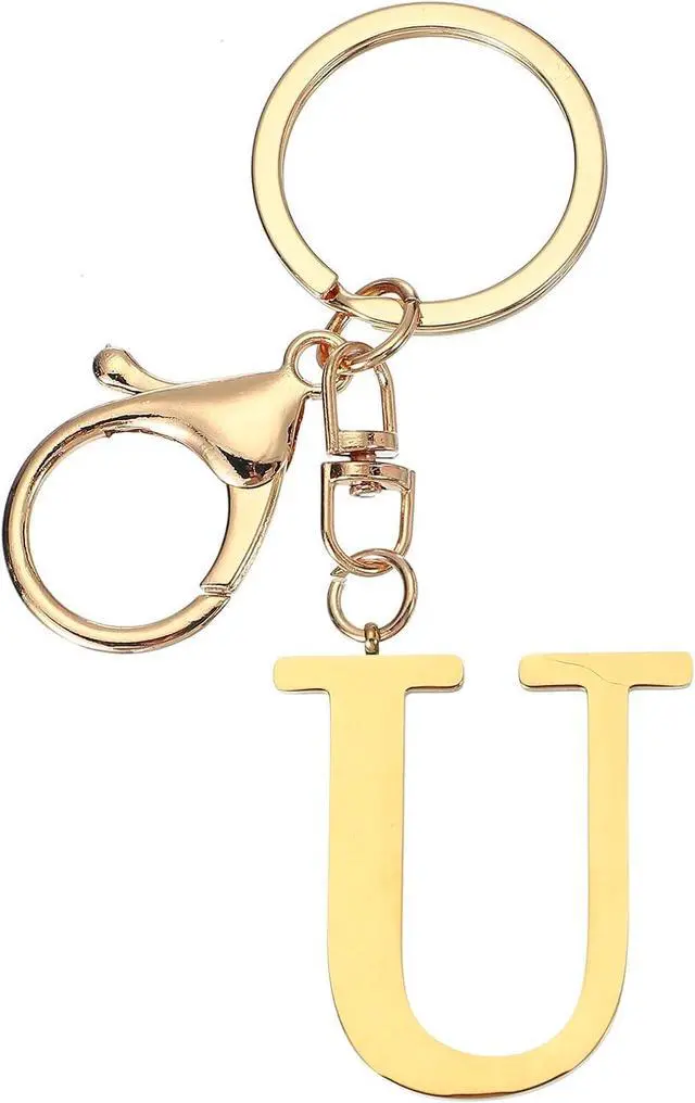 Main image of PATIKIL Initial Letter Key Chain, Letter A-Z Keychain Initials Keyring Cute Metal Alphabet Keyrings for Handbags
