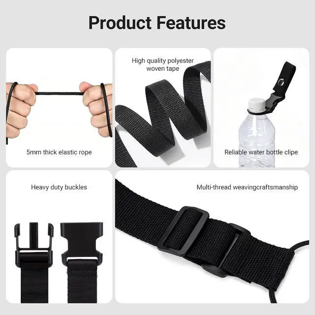 Alt view image 7 of 7 - 5 Pcs Luggage Straps for Multiple Suitcases | Luggage straps Tsa Approved, Adjustable Elastic Design, Anti-Slip Buckle & Cup Clip for Connecting Suitcases and Bags Stably
