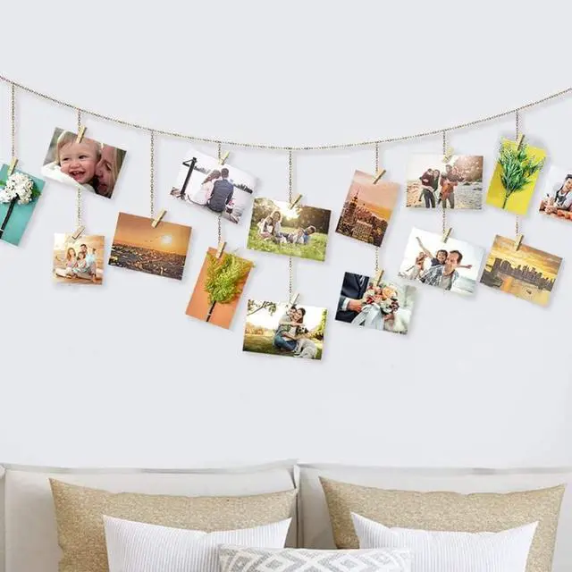 Alt view image 2 of 7 - 1.4 Inch Mini Clothes Pins for Photo, 130 Pcs Small Clothes Pins, Wooden | Clothespins for Baby Shower, Party, Crafts DIY Project