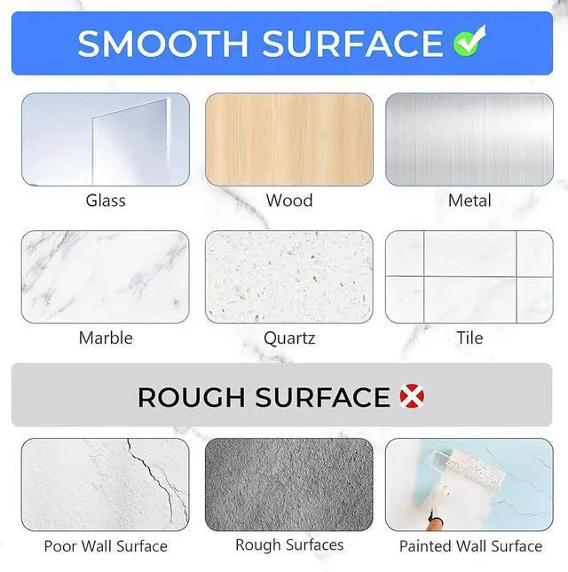 Alt view image 6 of 7 - Shower Caddy Adhesive Replacement Hooks, Strong Waterproof Strips, No Drilling for Bathroom Shelves, Kitchen Racks, and Soap Holders (Transparent-14 Pack)