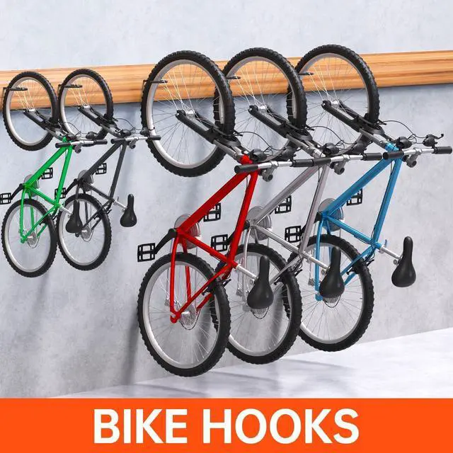 Alt view image 6 of 7 - GURADESIGN 8-Pack Heavy Duty Bike Hook, Loading Capacity 100 LBS, 6 inch, Bike Hooks for Garage Wall and Garage Ceiling