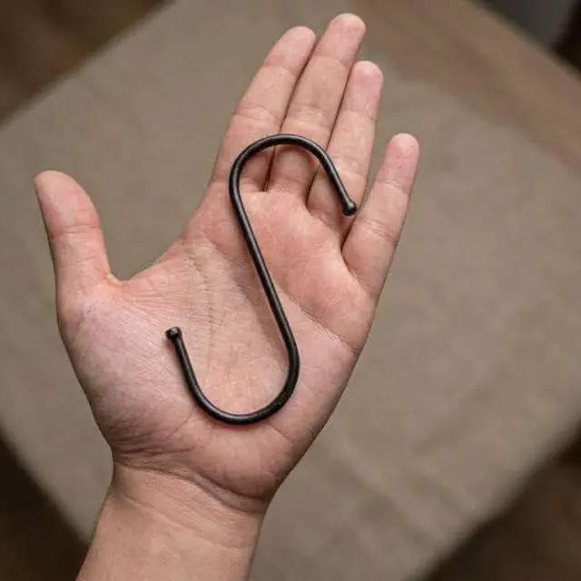 Alt view image 3 of 7 - 30 Pack Black S Hooks for Hanging Plants, Metal Hooks for Hanging, S Hooks for Hanging Heavy Duty, Durable S Shaped Kitchen Hooks for Kitchenware, Pots, Utensils, Clothes & Bags