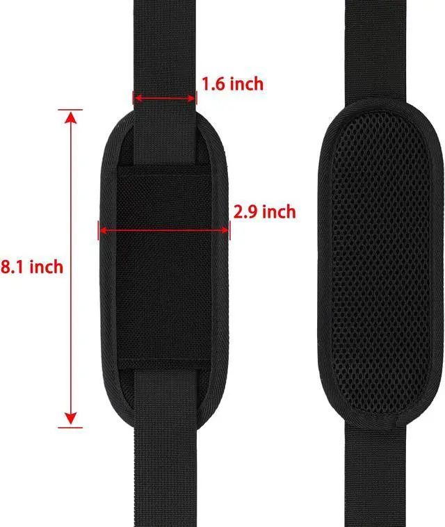 Alt view image 3 of 7 - Taygeer Shoulder Strap, 52" Universal Replacement Laptop Bag Strap, Black | Adjustable Comfortable Padded Belt, with Metal Hooks, for Briefcase Computer Carrying Case Gym Duffel Messenger Bag Luggage