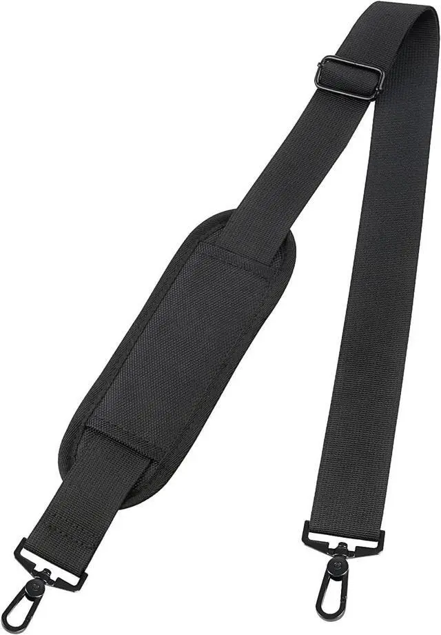 Alt view image 5 of 7 - Taygeer Shoulder Strap, 52" Universal Replacement Laptop Bag Strap, Black | Adjustable Comfortable Padded Belt, with Metal Hooks, for Briefcase Computer Carrying Case Gym Duffel Messenger Bag Luggage