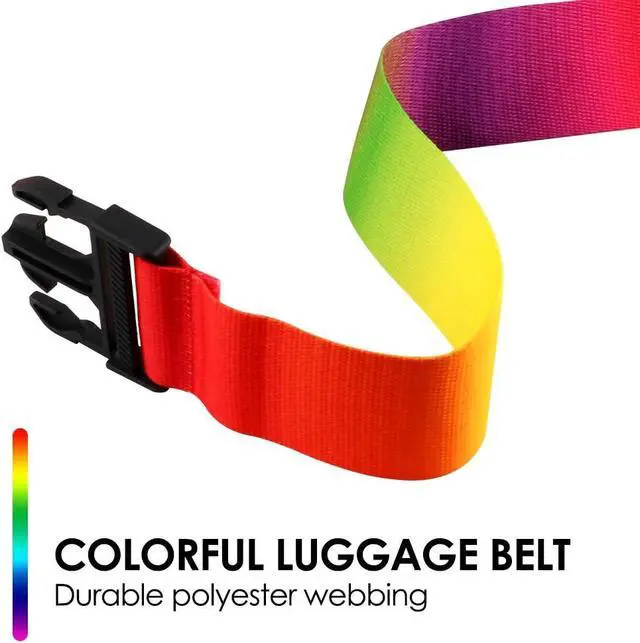 Alt view image 2 of 7 - Gutsdoor Colorful 2 Pack Luggage Straps for Suitcases Travel Belt Connector Holds Suitcase Add a Bag Premium Accessories Unique Adjustable Strap