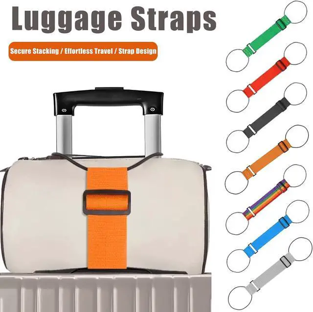 Alt view image 3 of 7 - Luggage Straps,Elastic Travel Straps for Securing Luggage, Suitcase & Bag Organizer, Adjustable Hold-Down Straps for Travel Accessories, Carry-On, Checked Bags, Ideal for Travelers (7PCS)