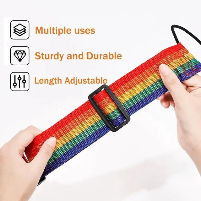 Alt view image 6 of 7 - Luggage Straps,Elastic Travel Straps for Securing Luggage, Suitcase & Bag Organizer, Adjustable Hold-Down Straps for Travel Accessories, Carry-On, Checked Bags, Ideal for Travelers (7PCS)