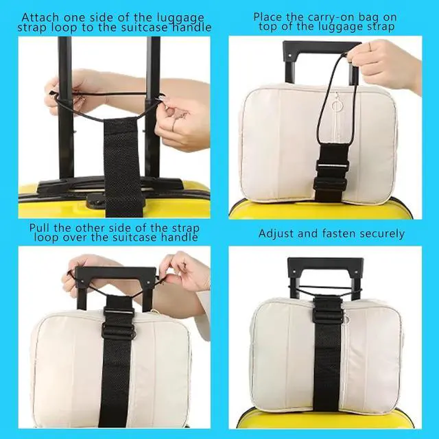 Alt view image 7 of 7 - Luggage Straps,Elastic Travel Straps for Securing Luggage, Suitcase & Bag Organizer, Adjustable Hold-Down Straps for Travel Accessories, Carry-On, Checked Bags, Ideal for Travelers (7PCS)