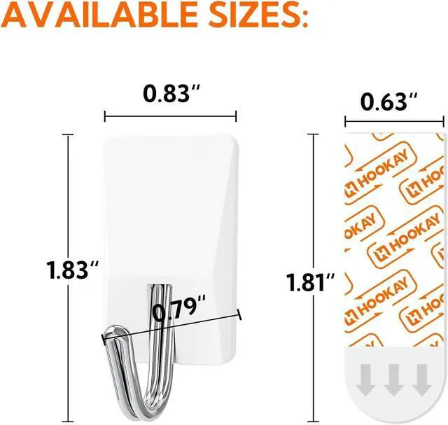 Alt view image 2 of 7 - hookay 1lb Small Wire Toggle Hooks with 16 Damage-Free Wall Hooks and 24 Adhesive Strips, No Tools Removable Hanging for Light Decor/Keys/Photos, Holds up to 1 lb