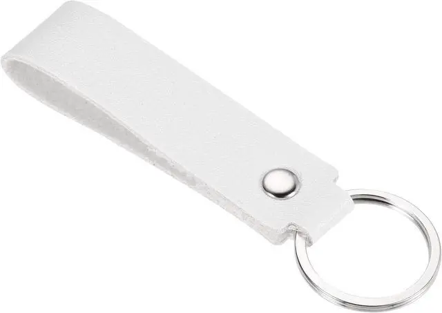 Main image of PATIKIL Leather Keychain, PU Circle Keyring Decoration Key Holder Lanyard Strap for Wallet
